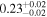 ${0.23}_{-0.02}^{+0.02}$