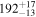 ${192}_{-13}^{+17}$