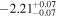 $-{2.21}_{-0.07}^{+0.07}$
