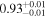 ${0.93}_{-0.01}^{+0.01}$