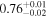 ${0.76}_{-0.02}^{+0.01}$