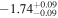 $-{1.74}_{-0.09}^{+0.09}$