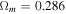 ${{\rm{\Omega }}}_{m}=0.286$