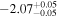 $-{2.07}_{-0.05}^{+0.05}$