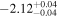 $-{2.12}_{-0.04}^{+0.04}$