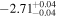 $-{2.71}_{-0.04}^{+0.04}$