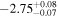 $-{2.75}_{-0.07}^{+0.08}$