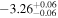 $-{3.26}_{-0.06}^{+0.06}$