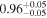 ${0.96}_{-0.05}^{+0.05}$