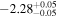 $-{2.28}_{-0.05}^{+0.05}$