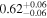 ${0.62}_{-0.06}^{+0.06}$