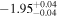 $-{1.95}_{-0.04}^{+0.04}$