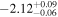 $-{2.12}_{-0.06}^{+0.09}$