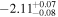 $-{2.11}_{-0.08}^{+0.07}$