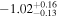 $-{1.02}_{-0.13}^{+0.16}$