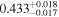 ${0.433}_{-0.017}^{+0.018}$