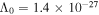 ${{\rm{\Lambda }}}_{0}=1.4\times {10}^{-27}$