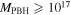 ${M}_{\mathrm{PBH}}\geqslant {10}^{17}$