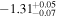 $-{1.31}_{-0.07}^{+0.05}$