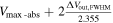 ${V}_{\max \mbox{-} \mathrm{abs}}+2\tfrac{{\rm{\Delta }}{V}_{\mathrm{out},\mathrm{FWHM}}}{2.355}$
