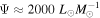 ${\rm{\Psi }}\approx 2000\ {L}_{\odot }{M}_{\odot }^{-1}$