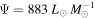 ${\rm{\Psi }}=883\,{L}_{\odot }\,{M}_{\odot }^{-1}$