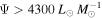${\rm{\Psi }}\gt 4300\,{L}_{\odot }\,{M}_{\odot }^{-1}$