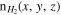 ${{\rm{n}}}_{{H}_{2}}(x,y,z)$