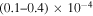 $(0.1\mbox{--}0.4)\times {10}^{-4}$
