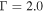 ${\rm{\Gamma }}=2.0$