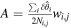 $A=\tfrac{{\sum }_{i}\delta {\hat{\theta }}_{i}}{2{N}_{i,j}}{w}_{i,j}$