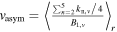 ${v}_{\mathrm{asym}}={\left\langle \tfrac{{\sum }_{n=2}^{5}{k}_{{\rm{n}},v}/4}{{B}_{1,v}}\right\rangle }_{r}$