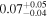 ${0.07}_{-0.04}^{+0.05}$
