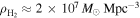 ${\rho }_{{{\rm{H}}}_{2}}\approx 2\times {10}^{7}\,{M}_{\odot }\,{\mathrm{Mpc}}^{-3}$