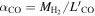 ${\alpha }_{\mathrm{CO}}={M}_{{{\rm{H}}}_{2}}/L{{\prime} }_{\mathrm{CO}}$