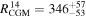 ${R}_{\mathrm{CGM}}^{14}={346}_{-53}^{+57}$