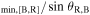 ${}_{\min ,[{\rm{B}},{\rm{R}}]}/\sin \,{\theta }_{{\rm{R}},{\rm{B}}}$