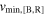${v}_{\min ,[{\rm{B}},{\rm{R}}]}$