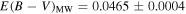 $E{(B-V)}_{\mathrm{MW}}=0.0465\pm 0.0004$