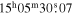 ${15}^{{\rm{h}}}{05}^{{\rm{m}}}30\buildrel{\rm{s}}\over{.} 07$
