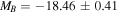 ${M}_{B}=-18.46\pm 0.41$