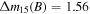 ${\rm{\Delta }}{m}_{15}(B)=1.56$