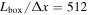 ${L}_{\mathrm{box}}/{\rm{\Delta }}x=512$