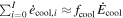 ${\sum }_{i=0}^{I}{\dot{e}}_{\mathrm{cool},i}\approx {f}_{\mathrm{cool}}{\dot{E}}_{\mathrm{cool}}$