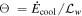${\rm{\Theta }}\,={\dot{E}}_{\mathrm{cool}}/{{ \mathcal L }}_{w}$