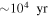 $\sim {10}^{4}\,\ \mathrm{yr}$
