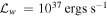 ${{ \mathcal L }}_{w}\,={10}^{37}\,\mathrm{ergs}\,{{\rm{s}}}^{-1}$