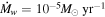 ${\dot{M}}_{w}={10}^{-5}{M}_{\odot }\,{\mathrm{yr}}^{-1}$