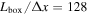 ${L}_{\mathrm{box}}/{\rm{\Delta }}x=128$
