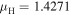 ${\mu }_{{\rm{H}}}=1.4271$